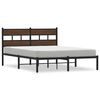 vidaXL Bedframe met hoofdbord zonder matras bruin eiken 137x190 cm