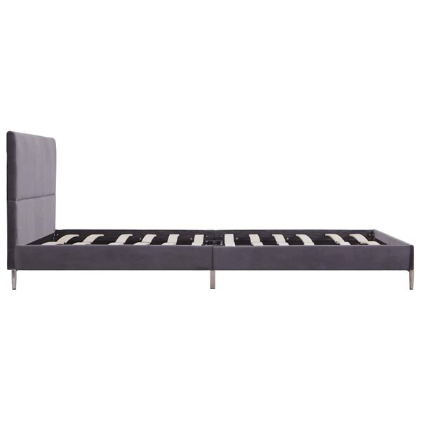 vidaXL Bedframe zonder matras stof 135x190 cm grijs