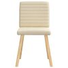 vidaXL Eetkamerstoelen 6 st stof cr&egrave;mekleurig