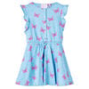 vidaXL Kinderjurk met knopen zonder mouwen 128 blauw