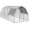 vidaXL Kippenren met dak 2,5x6x2,25 m gegalvaniseerd staal