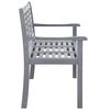 vidaXL Tuinbank 3-zits met kussen 150 cm eucalyptushout grijs