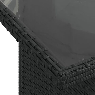 vidaXL 6-delige Loungeset met kussens poly rattan zwart