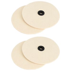 vidaXL Viltpads voor vloerboenmachine 4 st &Oslash; 14 cm Licht Cr&egrave;me
