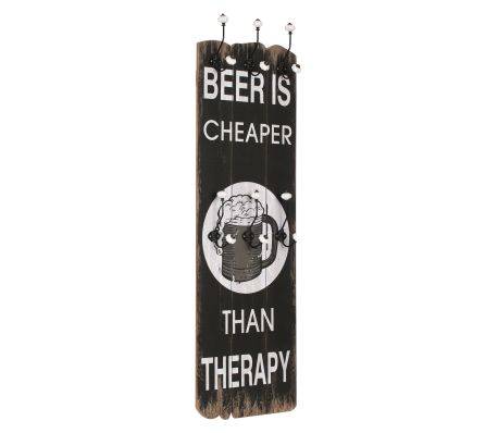 vidaXL Wandkapstok met 6 haken BEER CHEAPER 120x40 cm