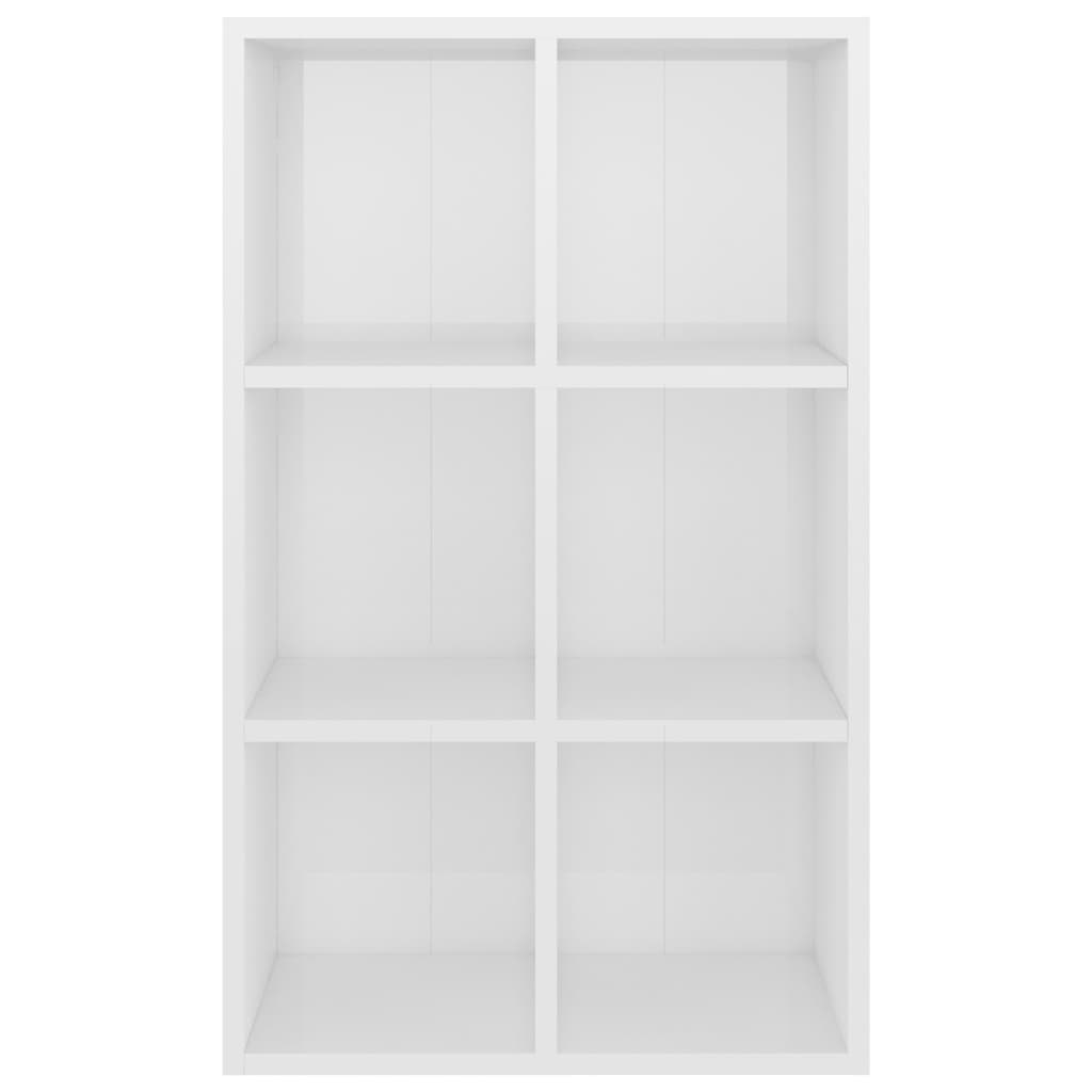 vidaXL Boekenkast/dressoir 66x30x98 cm bewerkt hout hoogglans wit