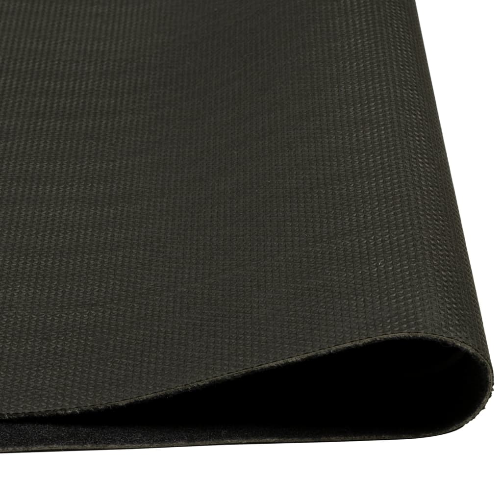 vidaXL Keukenmat wasbaar kopjeprint 45x150 cm fluweel zwart