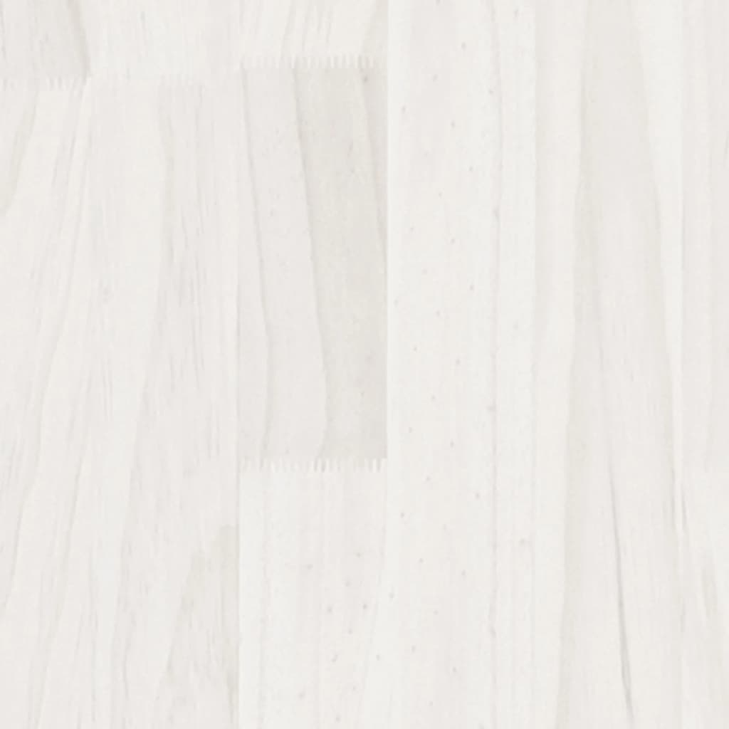 vidaXL Bedframe massief grenenhout wit 200x200 cm