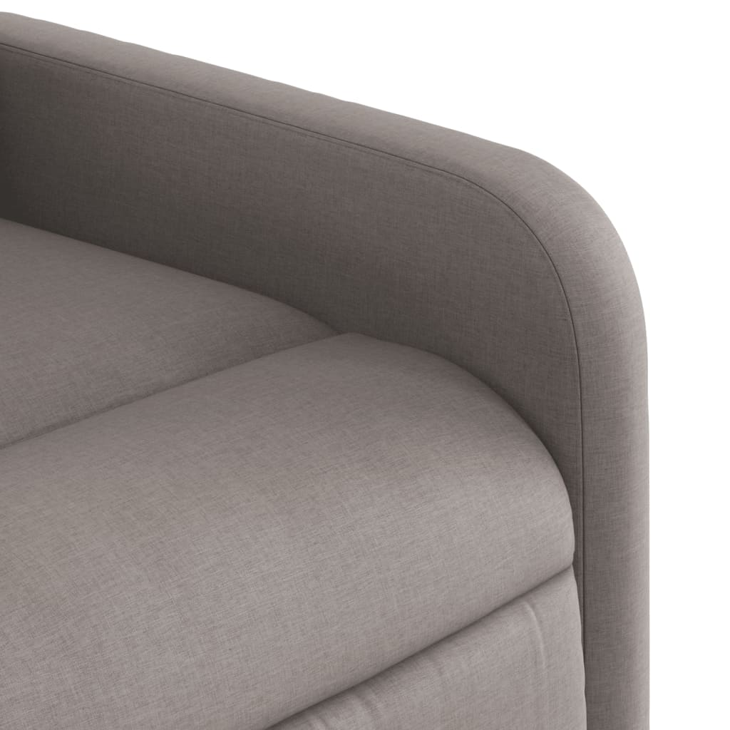 vidaXL Sta-op-stoel verstelbaar stof taupe