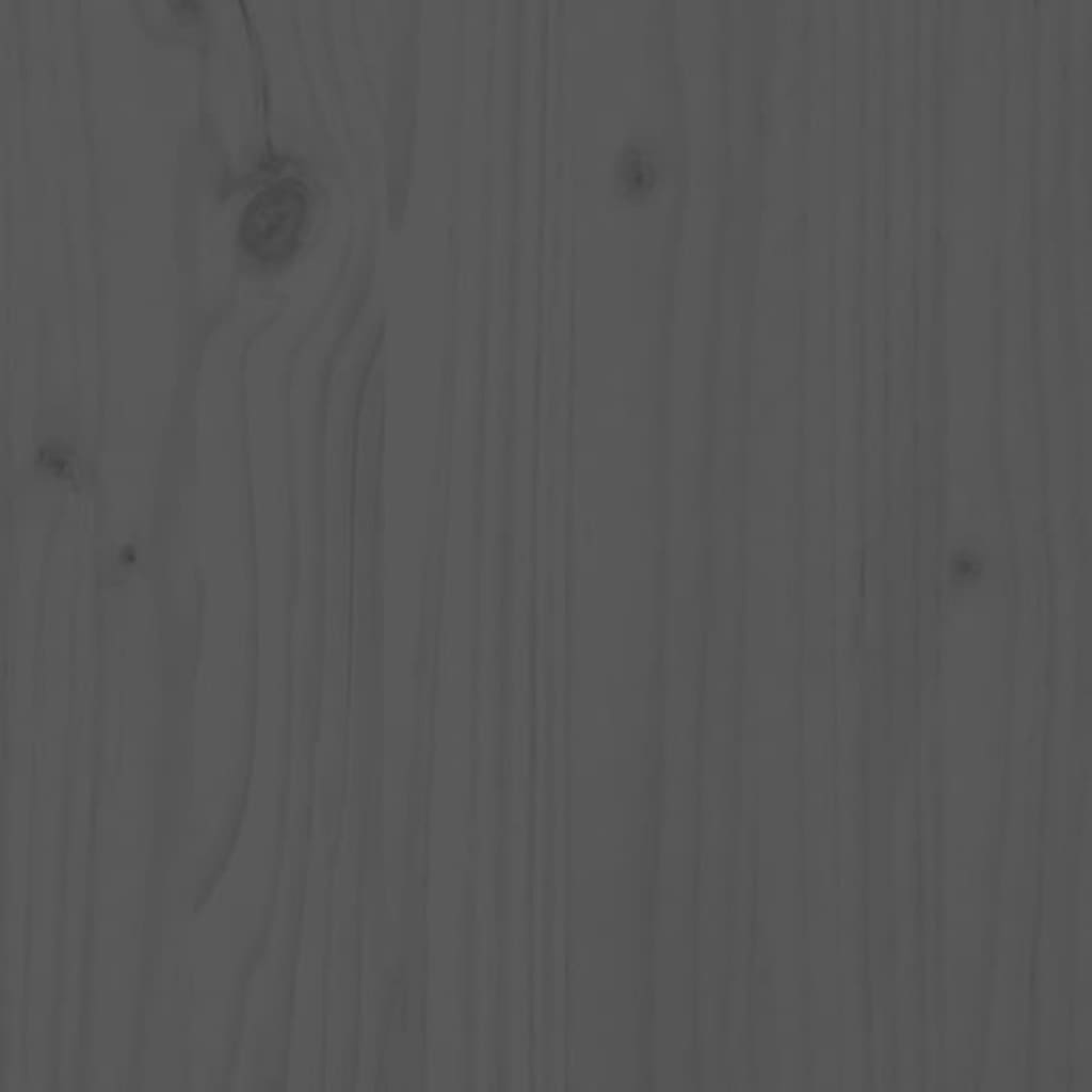 vidaXL Hoofdbord 144x3x81 cm massief grenenhout grijs
