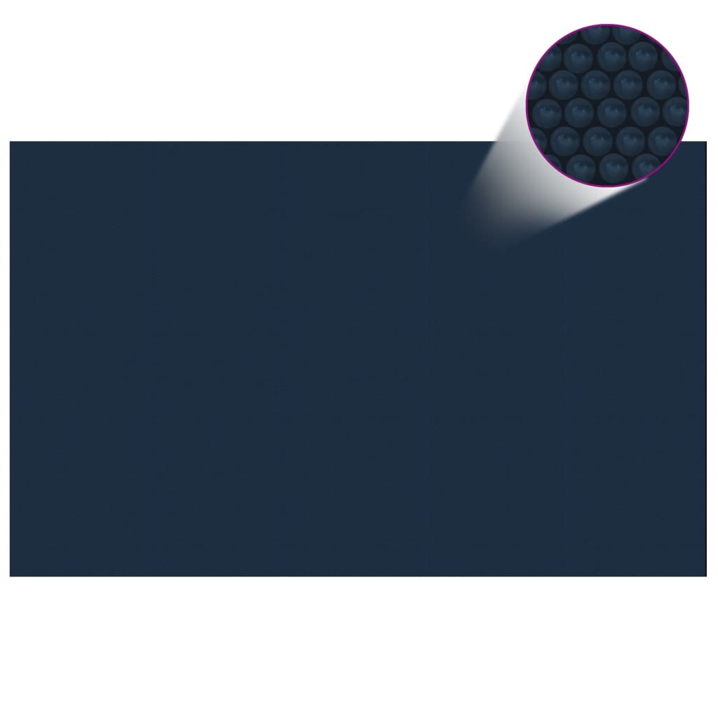 vidaXL Zwembadfolie solar drijvend 800x500 cm PE zwart en blauw