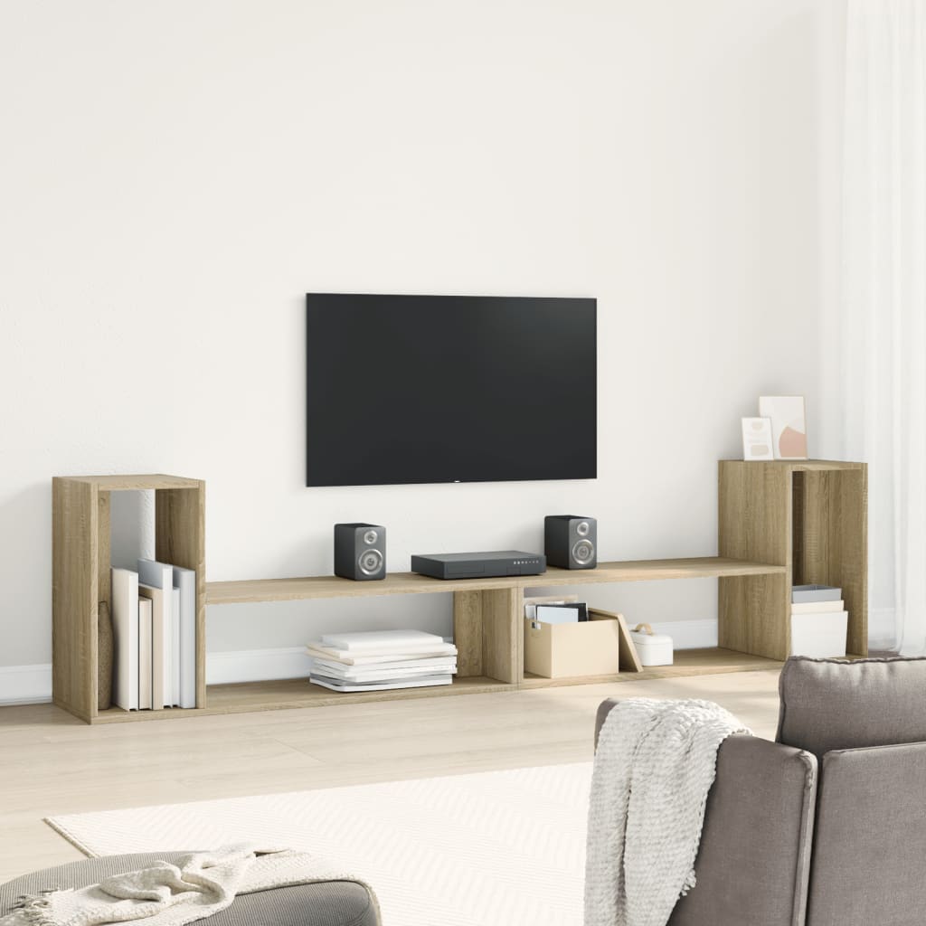 vidaXL Tv-meubelen 2 st 100x30x50 cm bewerkt hout sonoma eikenkleurig