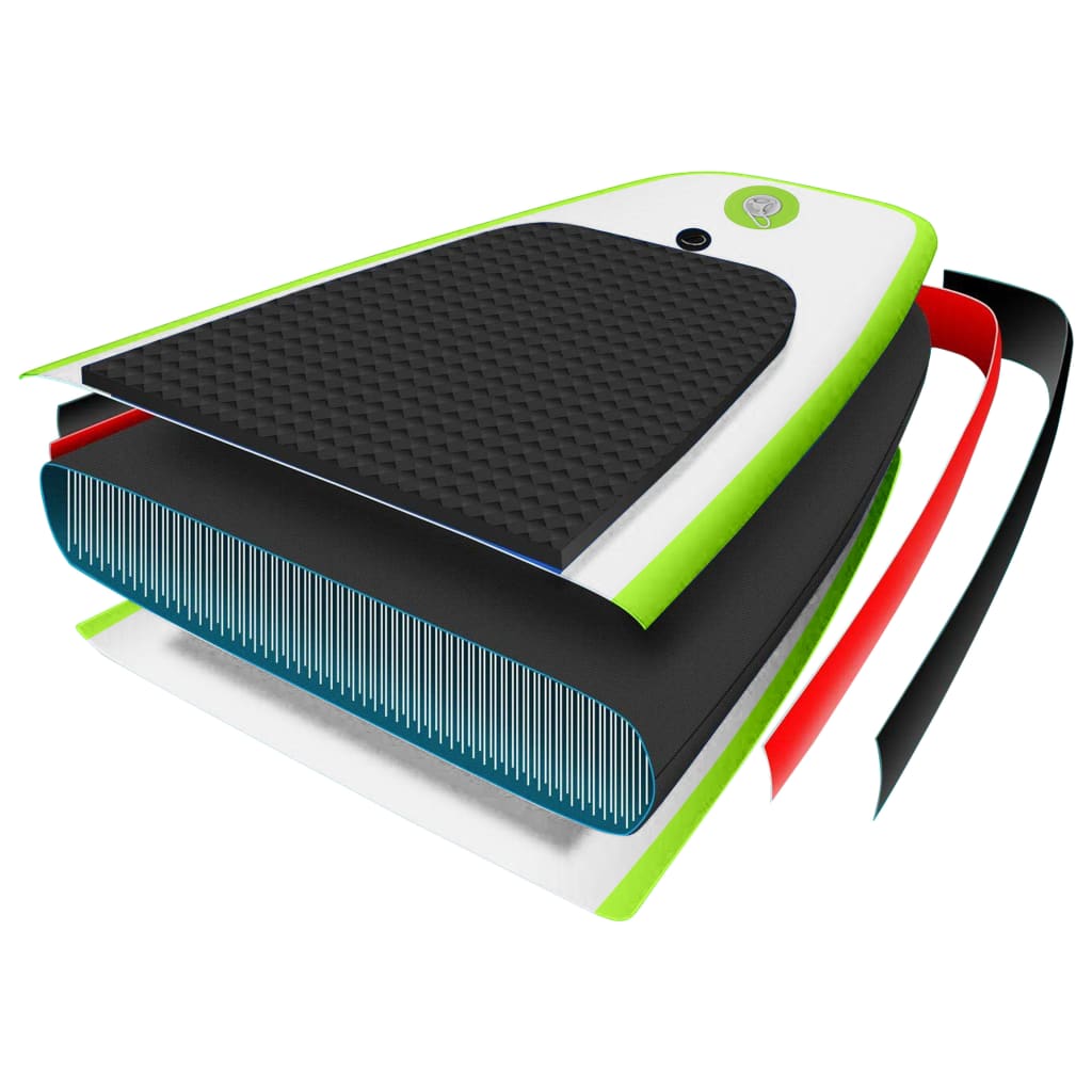 vidaXL Stand-up paddleboard opblaasbaar groen en wit