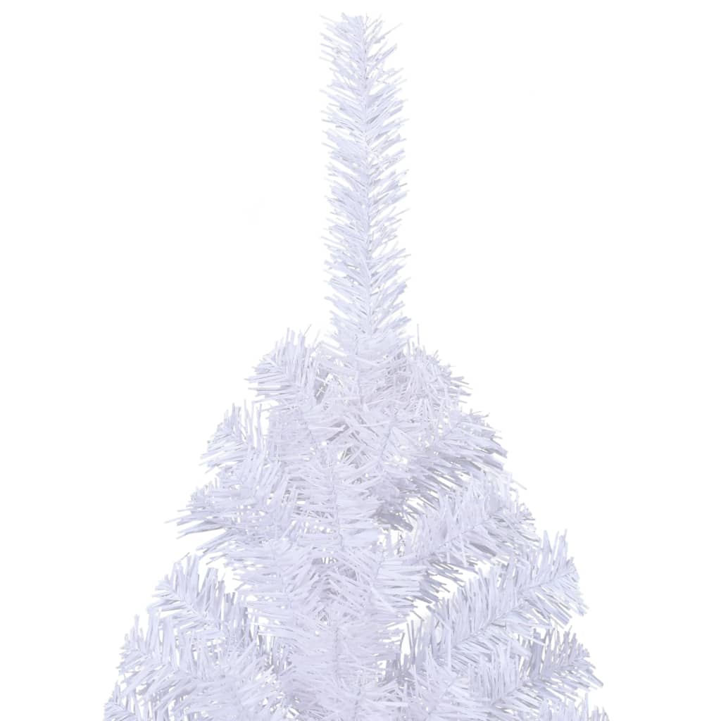 vidaXL Kunstkerstboom met standaard half 240 cm PVC wit