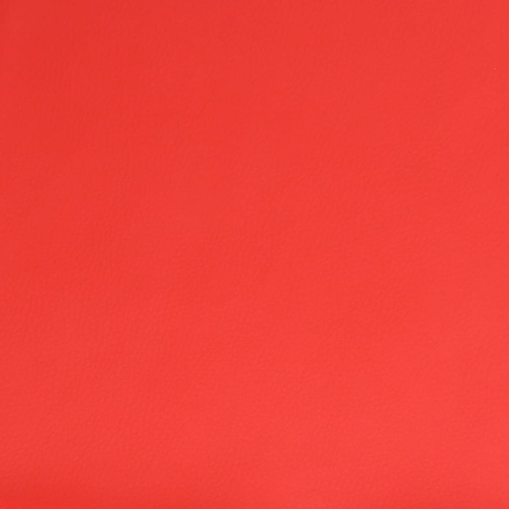 vidaXL Voetenbank 60x60x36 cm kunstleer rood
