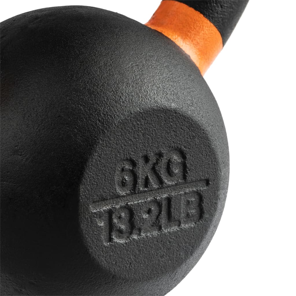 Wonder Core Kettlebell Power Coating 6 kg zwart en oranje