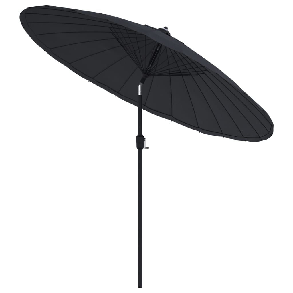 vidaXL Parasol met aluminium paal 270 cm zwart