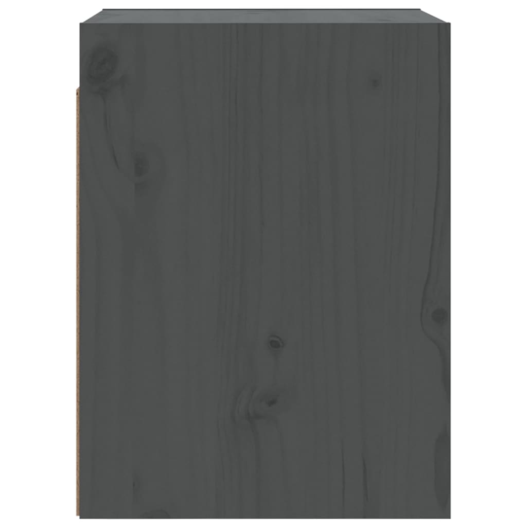 vidaXL Wandkast 30x30x40 cm massief grenenhout grijs