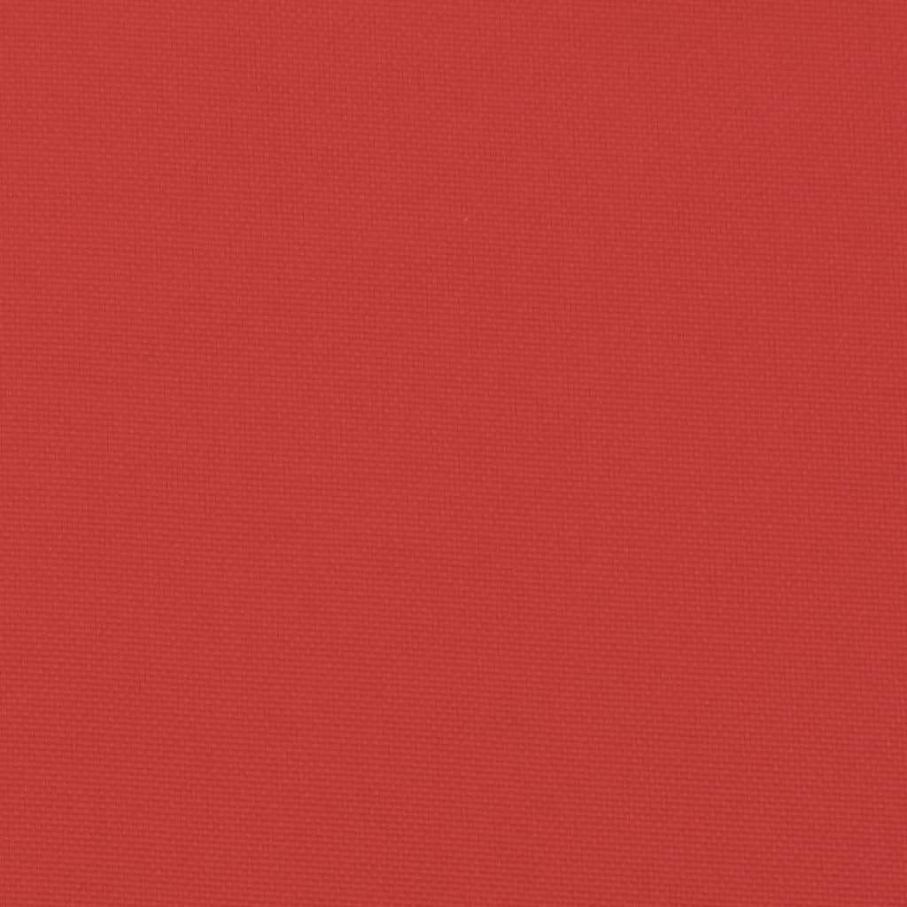vidaXL Palletkussen 58x58x10 cm stof rood