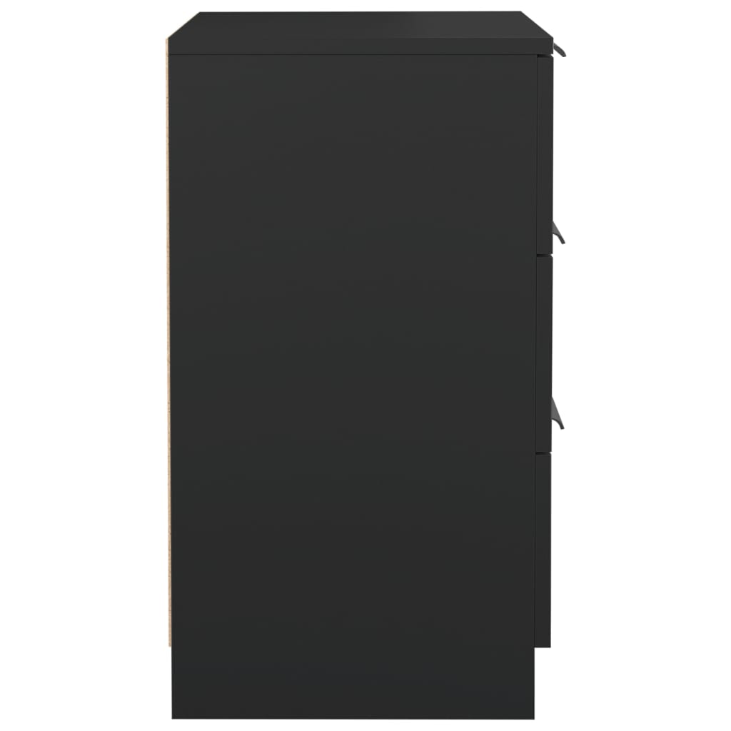 vidaXL Nachtkastje 40x36x65 cm zwart