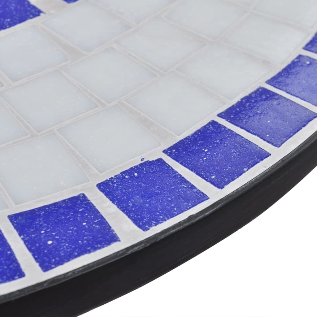 vidaXL 3-delige Bistroset keramische tegel blauw en wit
