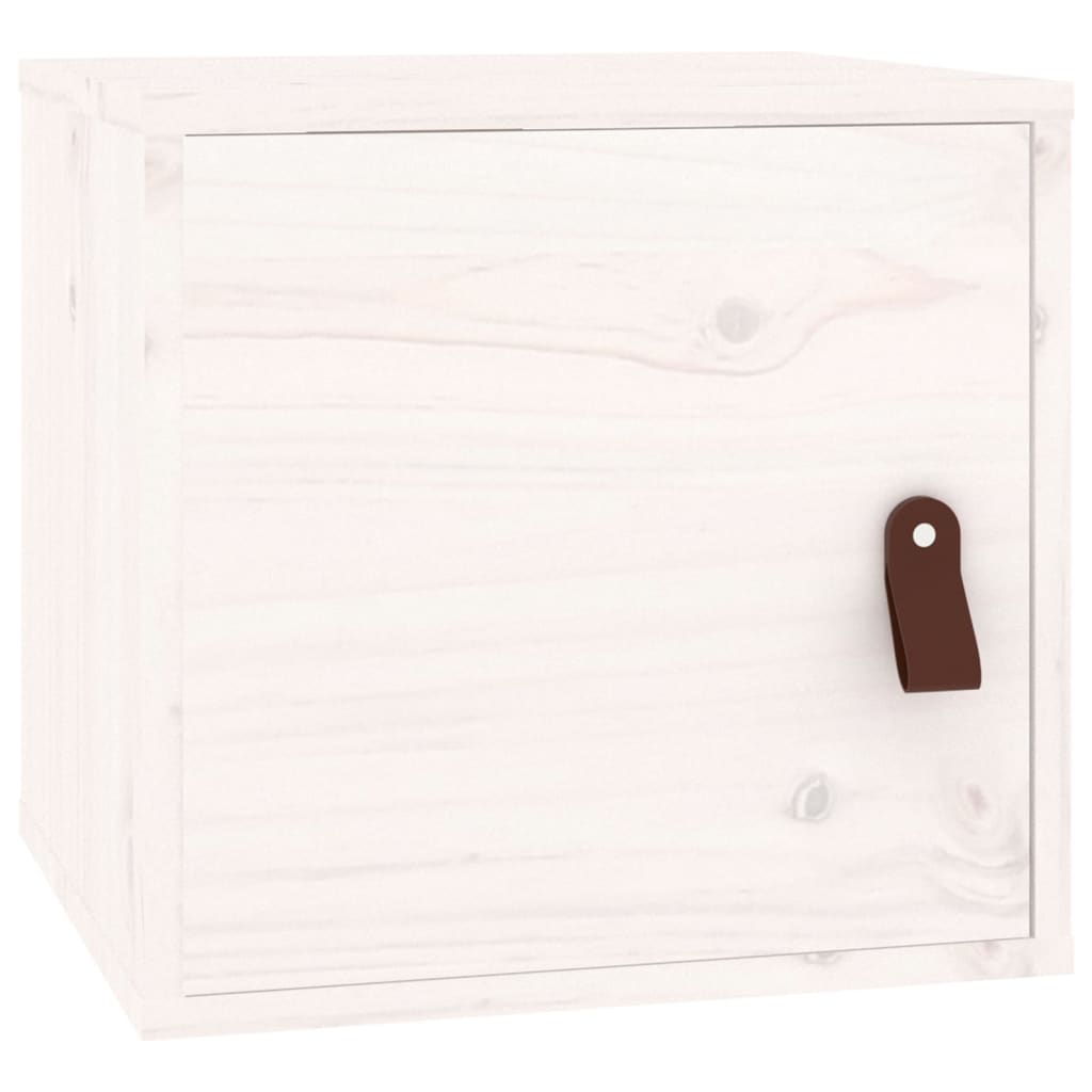 vidaXL Wandkast 31,5x30x30 cm massief grenenhout wit