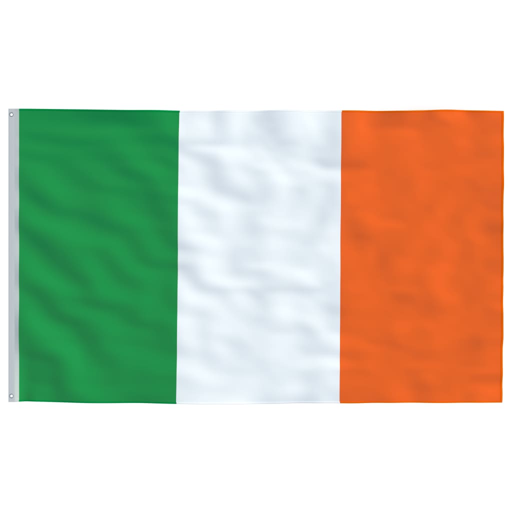 vidaXL Vlag met vlaggenmast Ierland 5,55 m aluminium