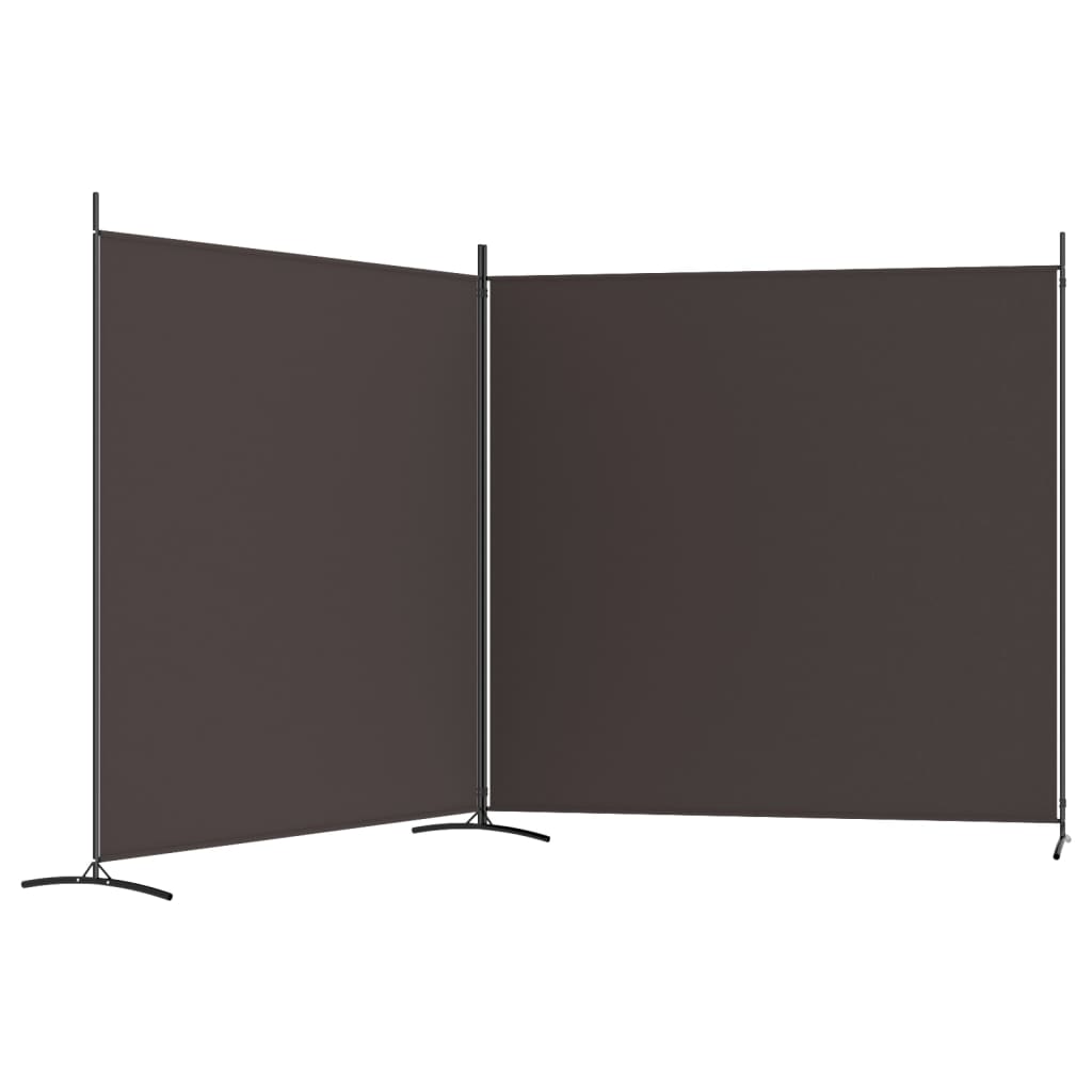 vidaXL Kamerscherm met 2 panelen 348x180 cm stof bruin