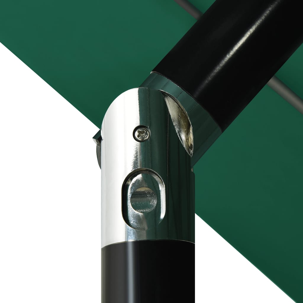 vidaXL Parasol 3-laags met aluminium paal 3,5 m groen