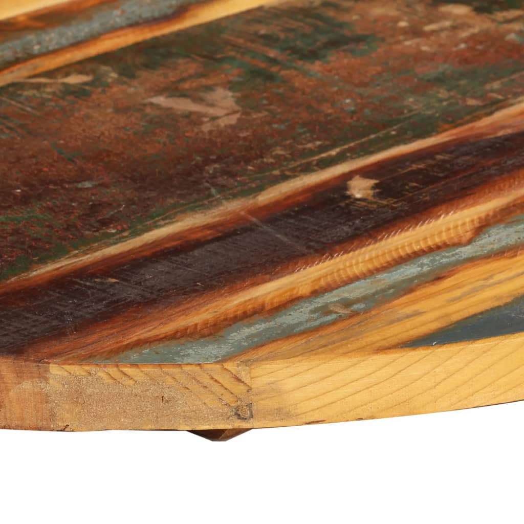 vidaXL Tafelblad Ø60x(2,5-2,7) cm massief hergebruikt hout