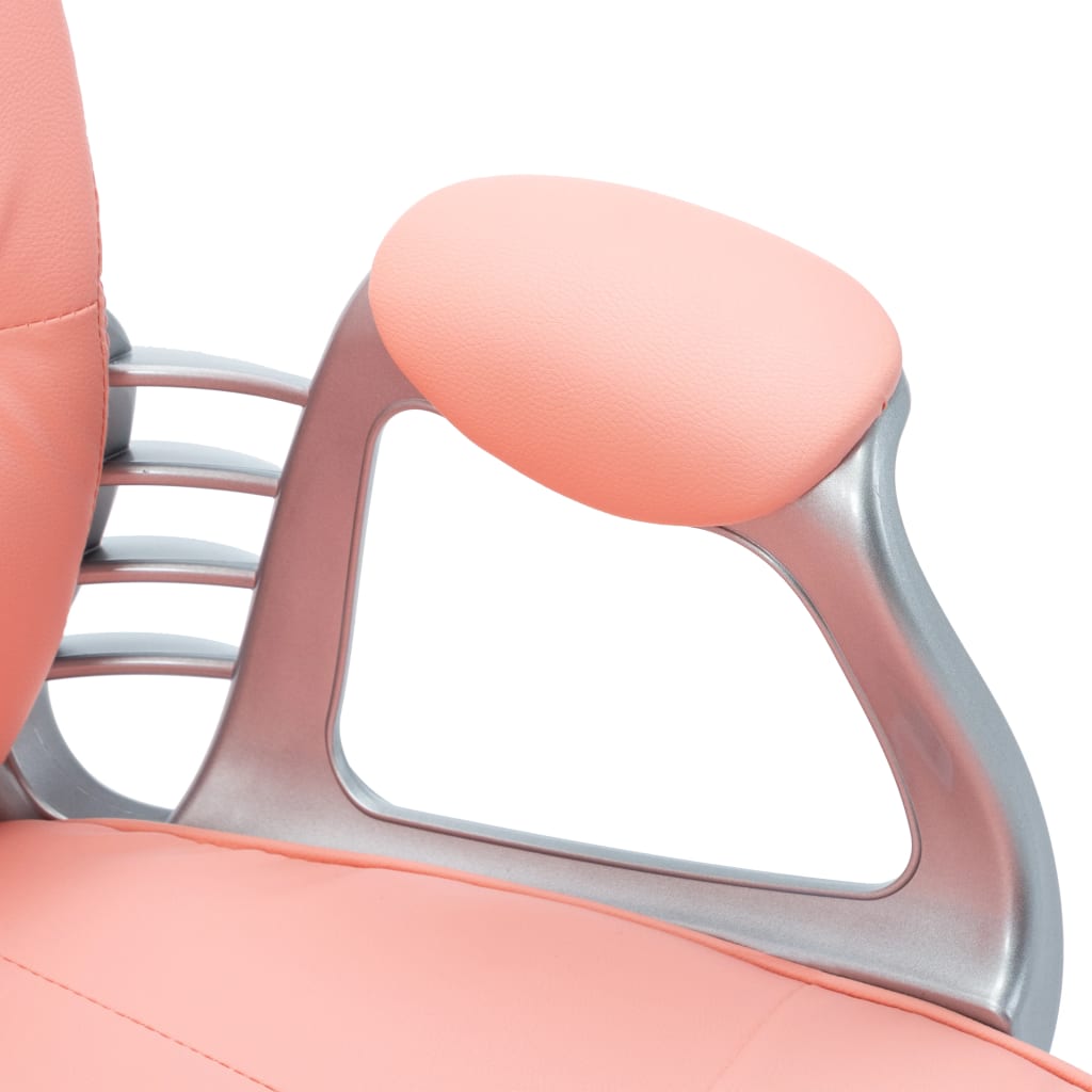 vidaXL Kantoorstoel draaibaar kunstleer roze