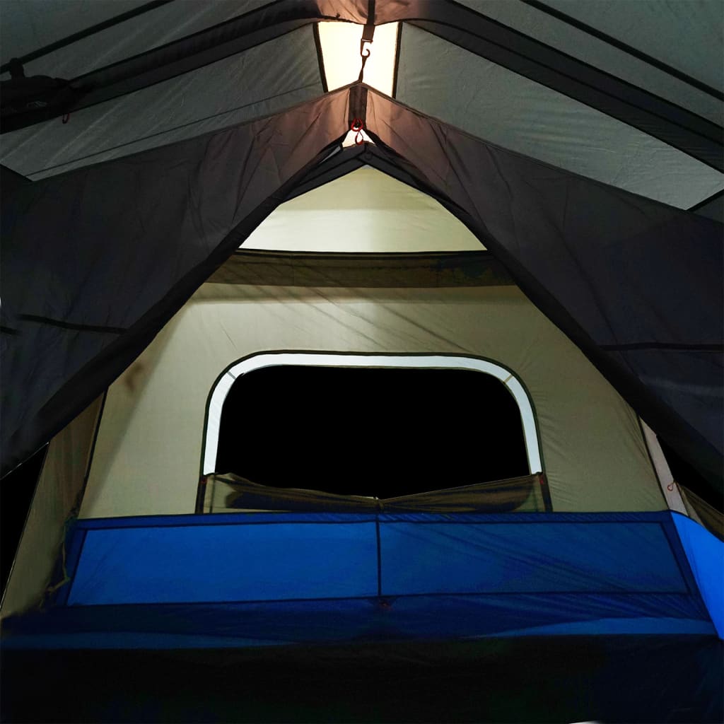 vidaXL Tent met LED 10-persoons snelontgrendeling lichtblauw