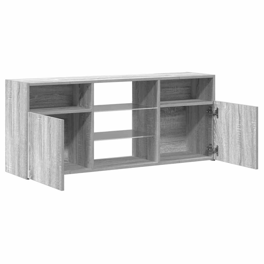 vidaXL Tv-meubel met LED-verlichting 120x30x50 cm grijs sonoma eiken