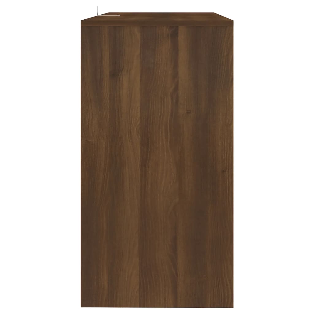 vidaXL Wandtafel 89x41x76,5 cm bewerkt hout bruin eikenkleur