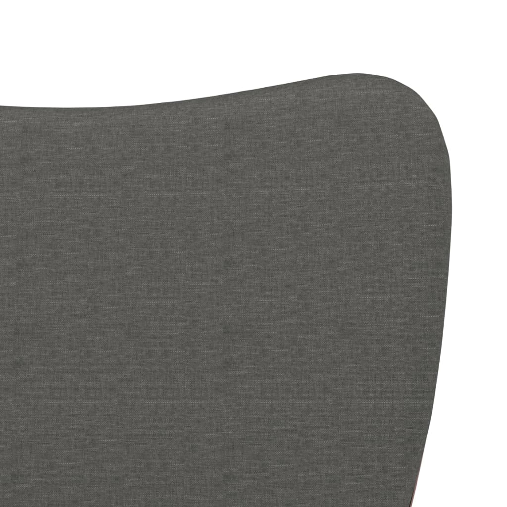 Eetkamerstoelen 2 st stof en kunstleer donkergrijs kopen