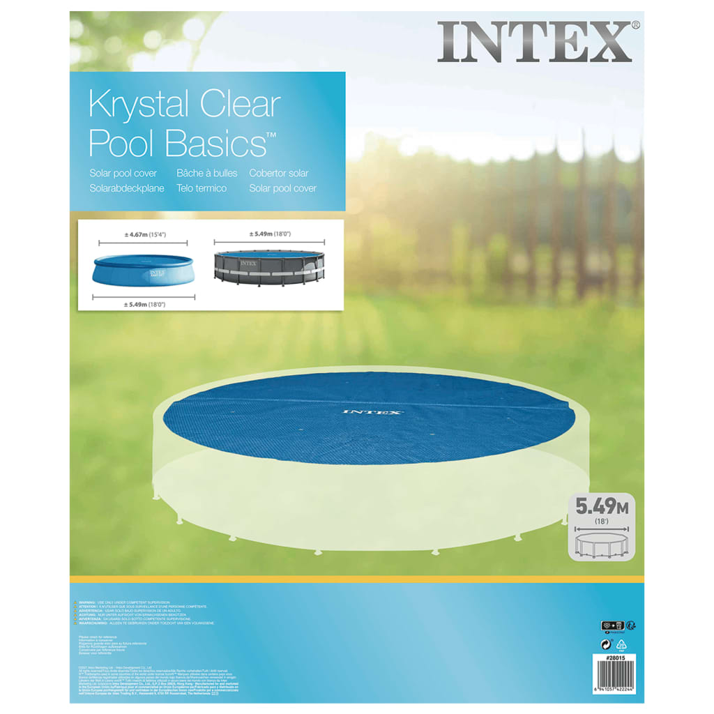 Intex Solarzwembadhoes 538 cm polyetheen blauw
