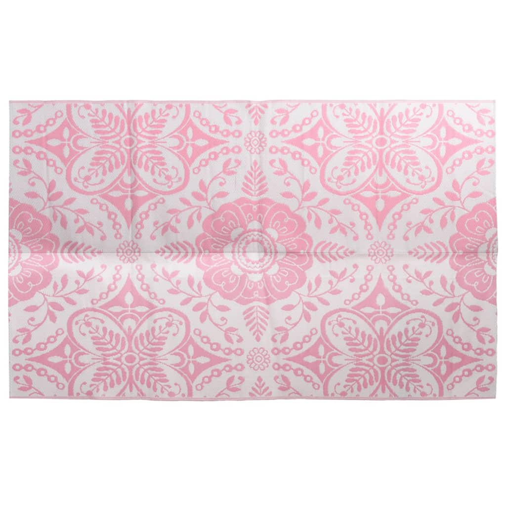 vidaXL Buitenkleed 190x290 cm PP roze