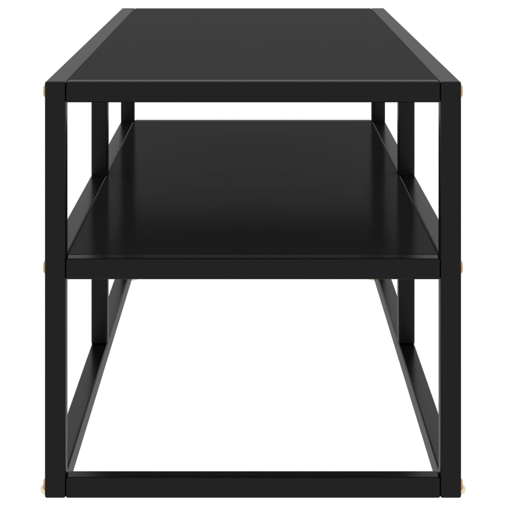 vidaXL Tv-meubel met zwart glas 100x40x40 cm zwart