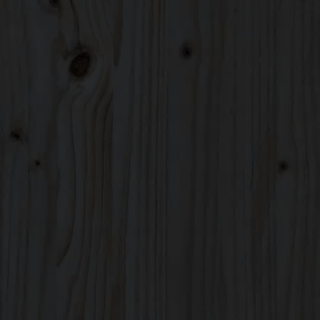 vidaXL Schoenenkast 35x35x80 cm massief grenenhout zwart