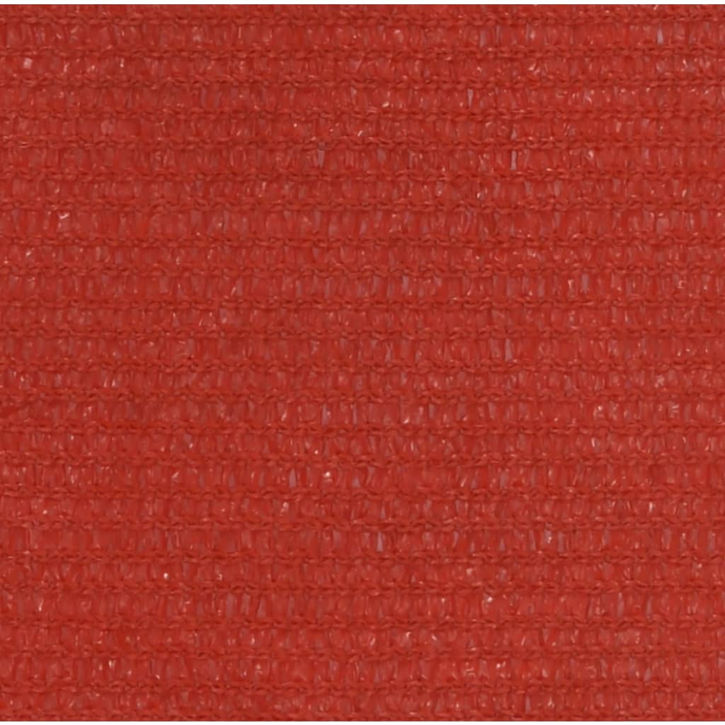 vidaXL Zonnezeil 160 g/m² 4,5x4,5x4,5 m HDPE rood