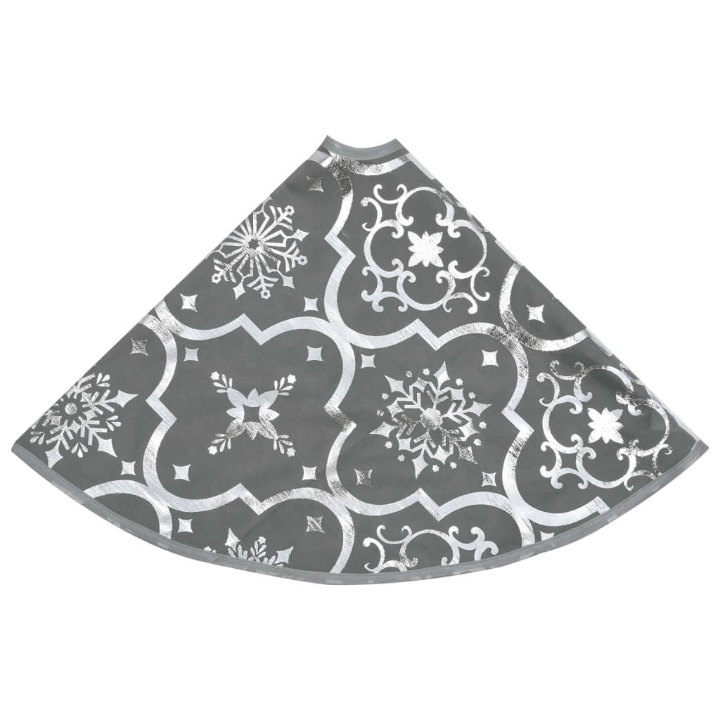 vidaXL Kerstboomrok luxe met sok 90 cm stof grijs