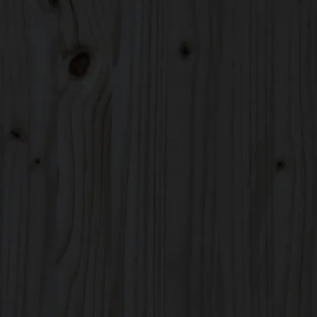 vidaXL Palletbed massief grenenhout zwart 150x200 cm 5FT King Size