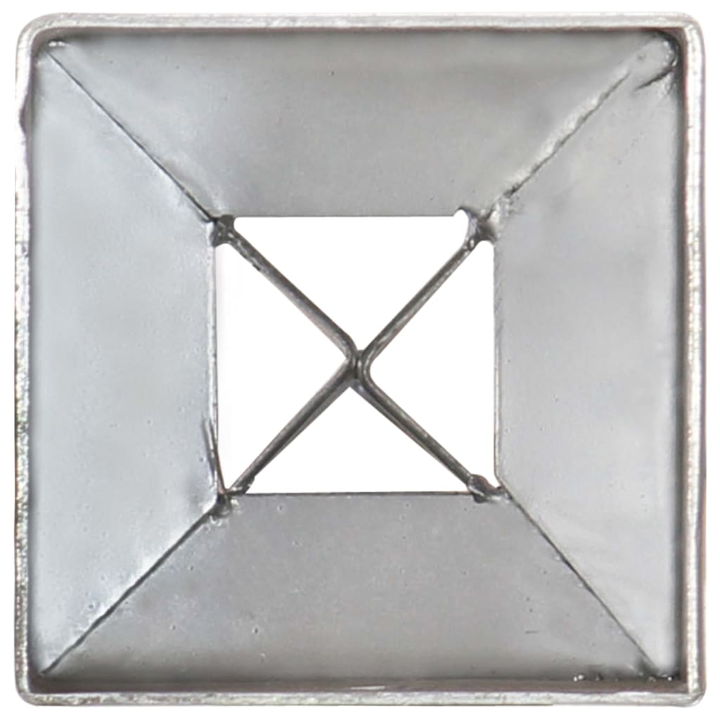 vidaXL Grondpinnen 6 st 7x7x90 cm gegalvaniseerd staal zilverkleurig