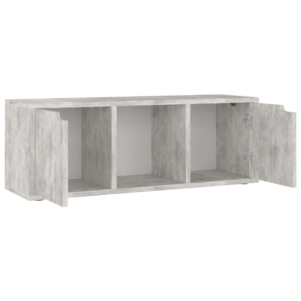 vidaXL Tv-meubel 88,5x27,5x30,5 cm bewerkt hout betongrijs