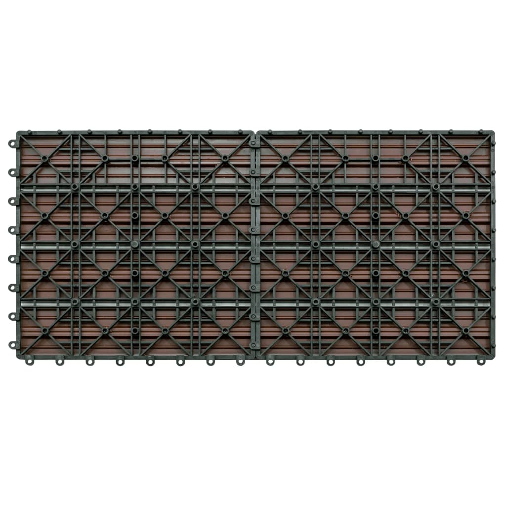 vidaXL Terrastegels 6 st 60x30 cm 1,08 m² HKC bruin