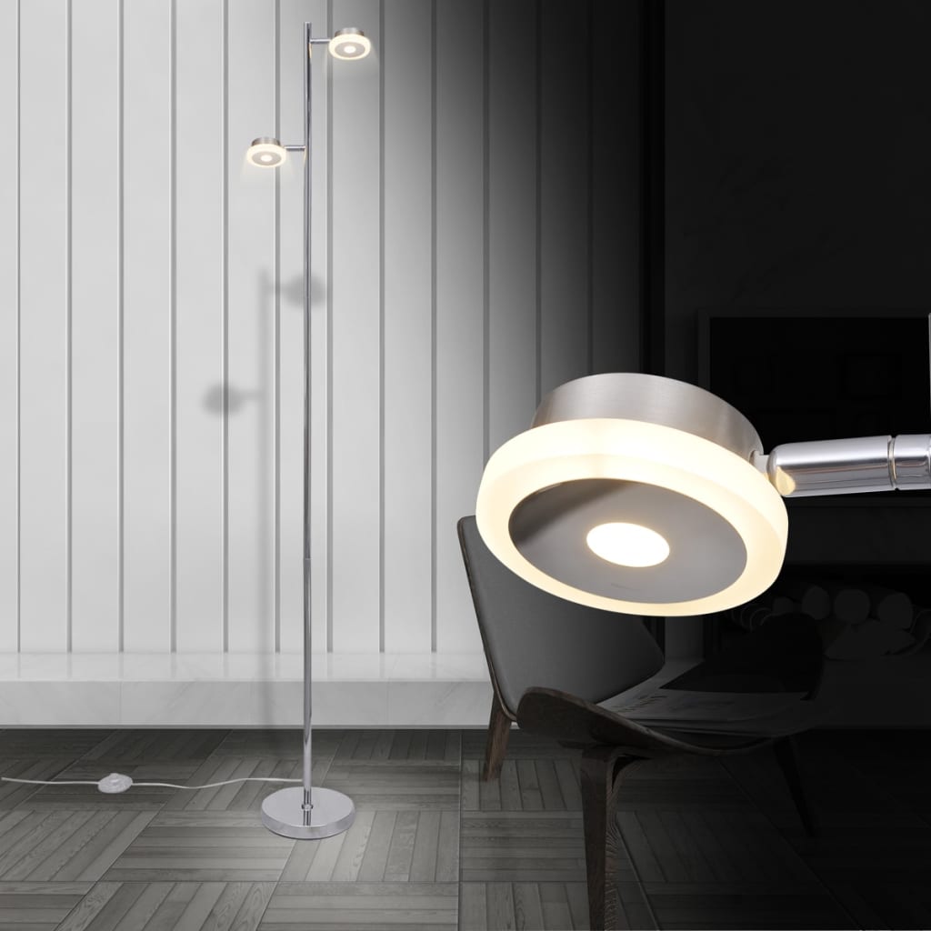 Aanpasbare vloerlamp met 2 ingebouwde LED-lampen 2 x 5 W