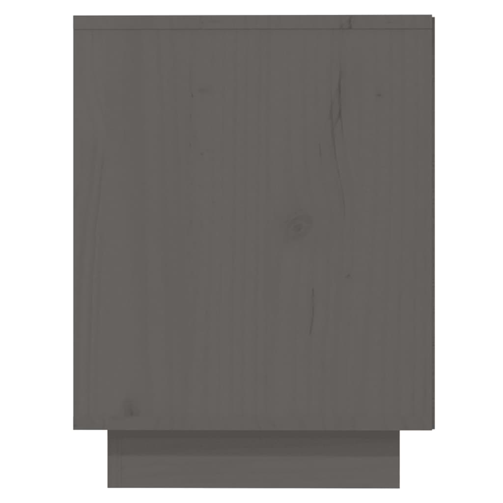 vidaXL Schoenenkast 110x34x45 cm massief grenenhout grijs
