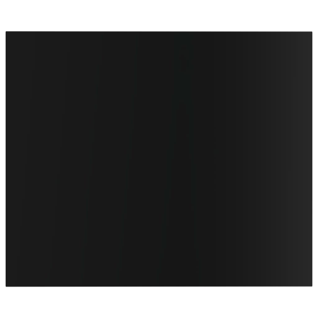 vidaXL Wandschappen 4 st 60x50x1,5 cm spaanplaat hoogglans zwart