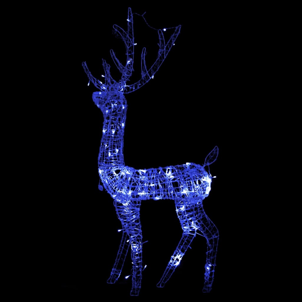 vidaXL Kerstversiering rendier 140 LED's 120 cm acryl blauw