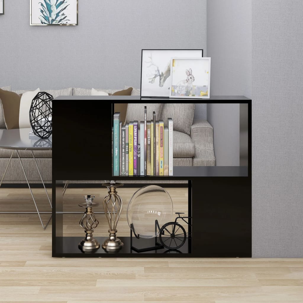 vidaXL Tv-meubel 80x24x63 cm spaanplaat zwart